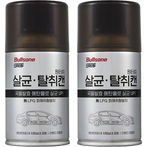 불스원 살라딘 원터치 살균 탈취캔, 112g, 2개